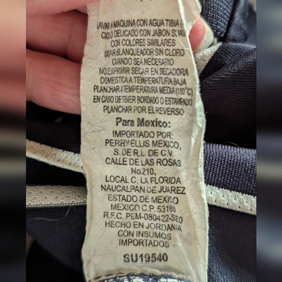 PGA Tour Mens Golf Size Extra Large Blue And White Striped Airflux Top - Picture 6 of 6